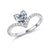 Heart 1 Carat Moissanite Diamond Ring Engagement 925 Sterling Silver XMFR8369