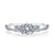 Three Stone Moissanite Diamond Wedding Band 925 Sterling Silver Ring XMFR8373