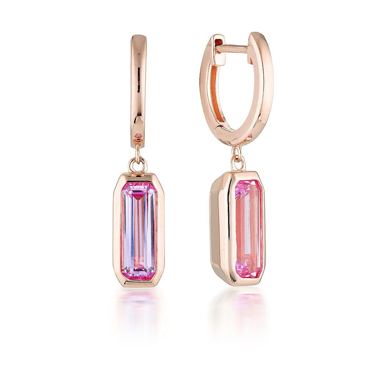 GEORGINI EMILIO PINK SAPPHIRE DROP EARRINGS IE851P