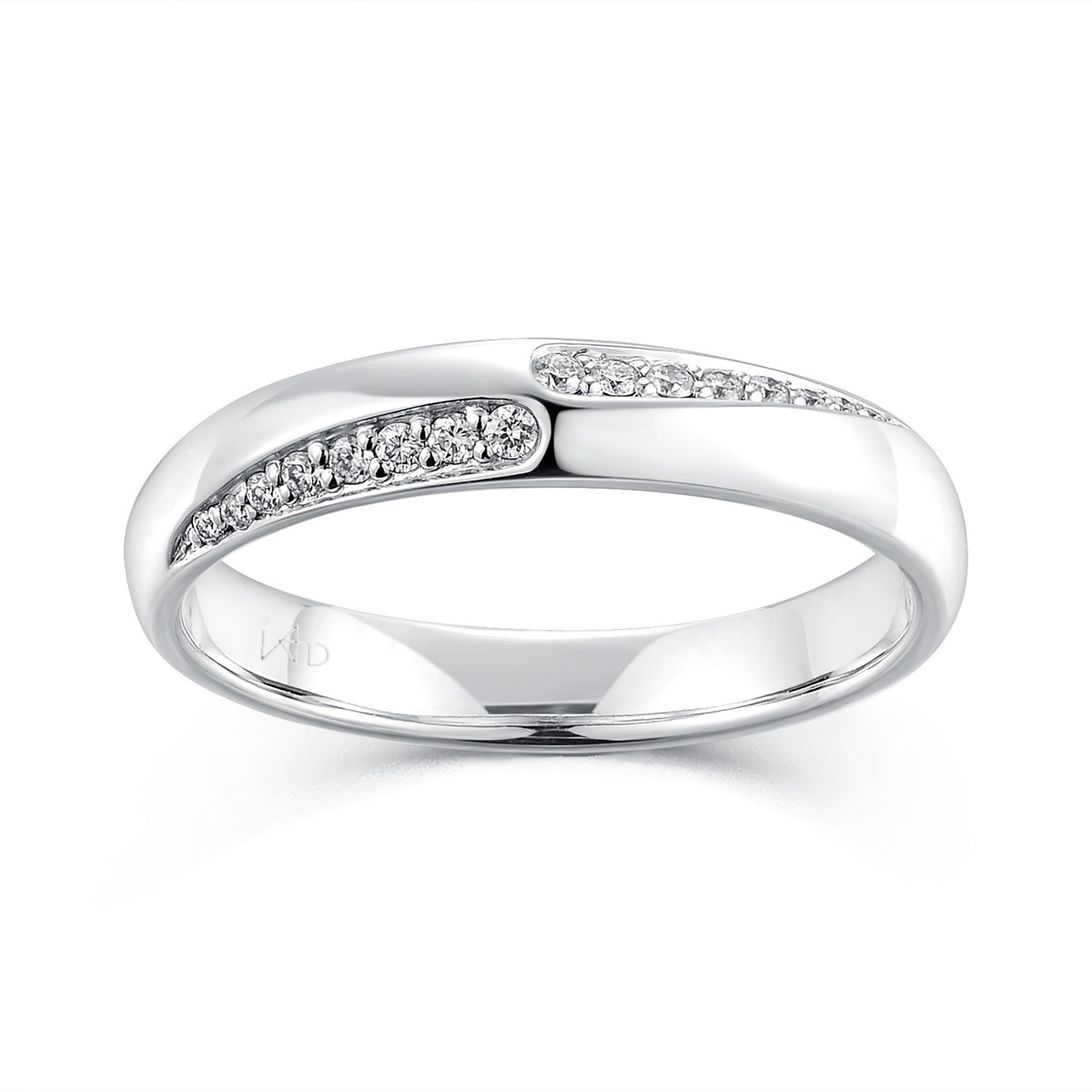 18K White Gold Diamond Ladies Ring