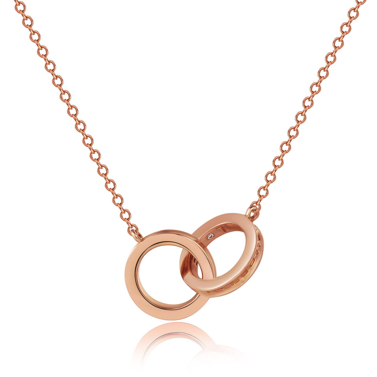 18K Rose Gold Diamond Necklace