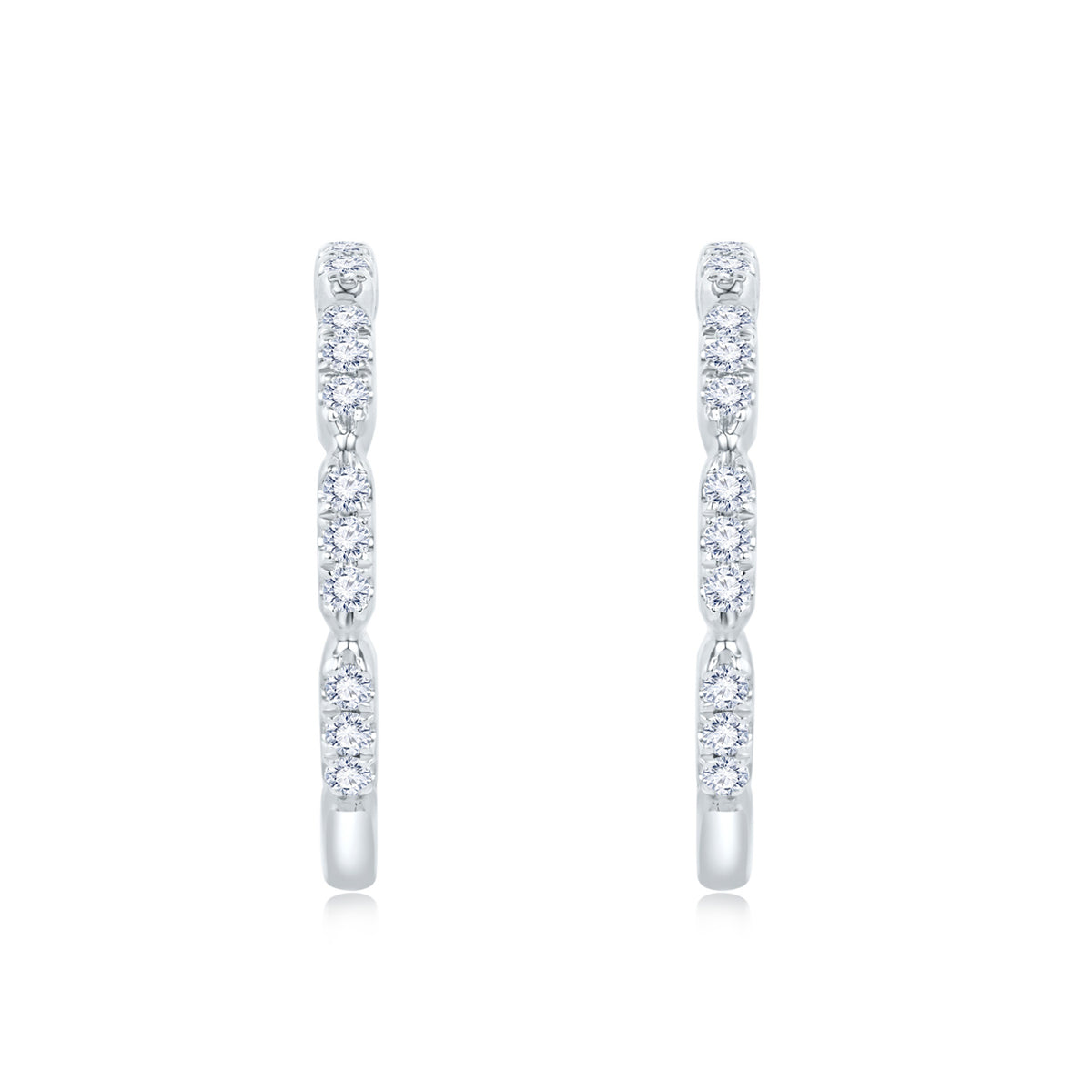 18K White Gold Diamond Earrings