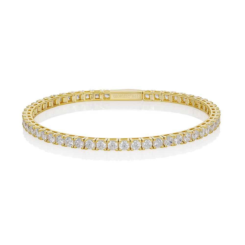 GEORGINI SELENA 3MM TENNIS BRACELET GOLD IB201G