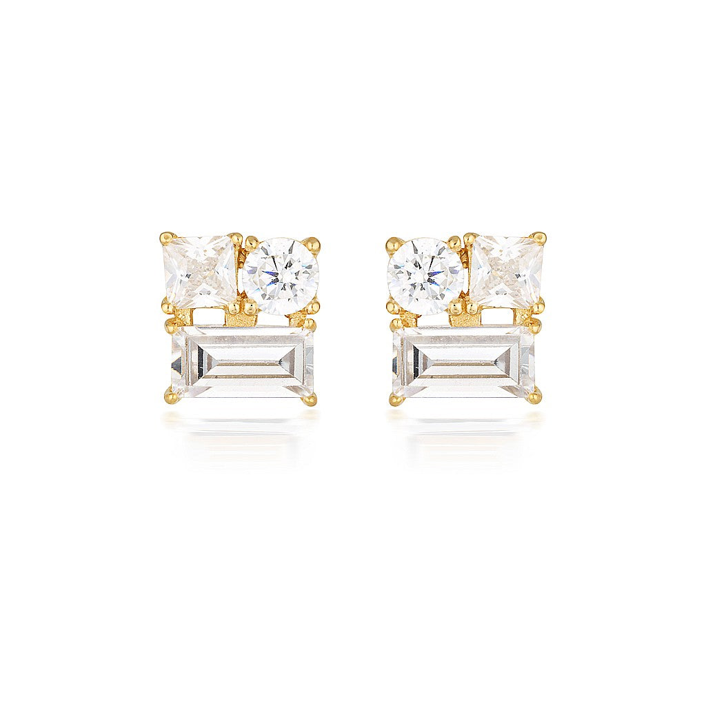 GEORGINI Thea Gold Stud Earrings E814G