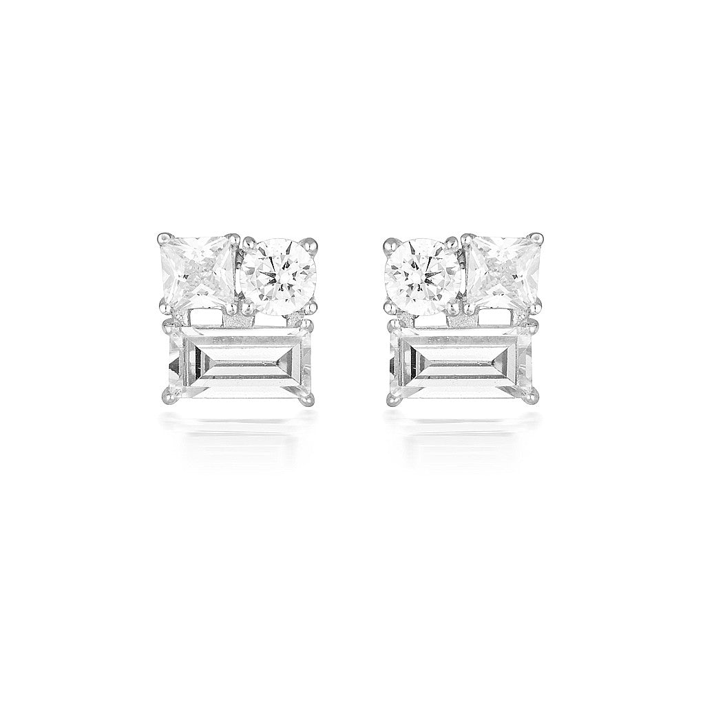 GEORGINI Thea Silver Stud Earrings E814W