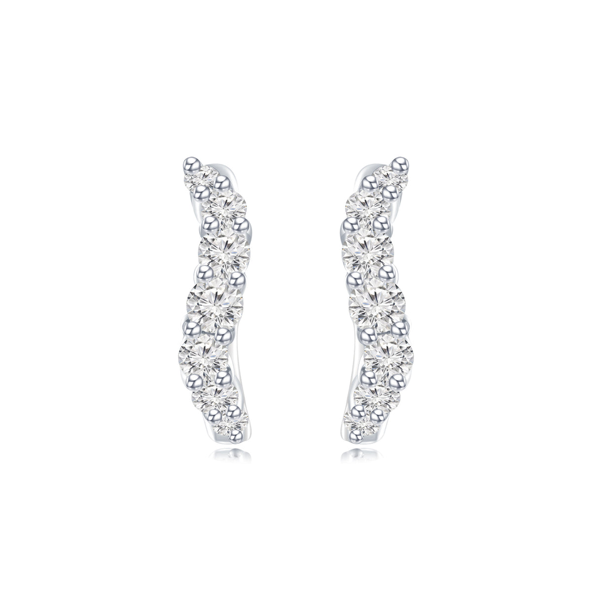 18K White Gold Diamond Earrings
