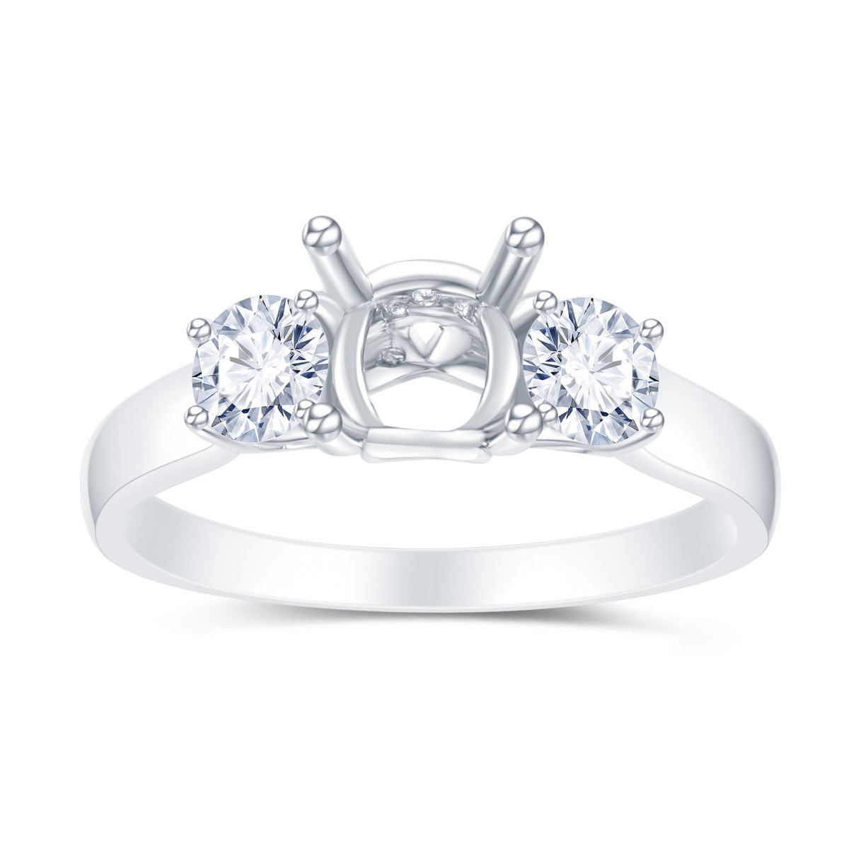 18K White Gold Diamond Mounting