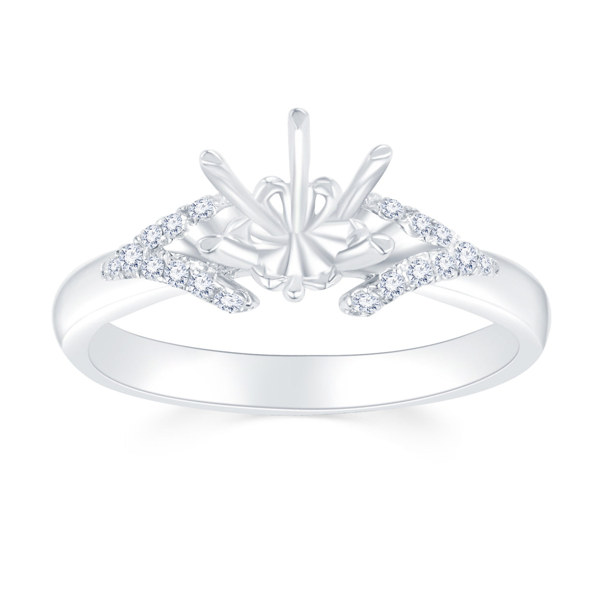 18K White Gold 1ct Diamond Mounting