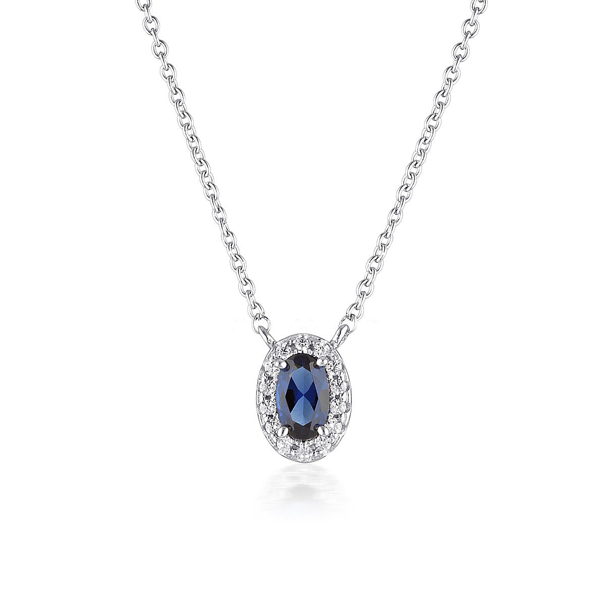 GEORGINI AURORA GLOW PENDANT SILVER/SAPPHIRE IP829B