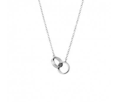 Sterling Silver Entwining Circle Necklace