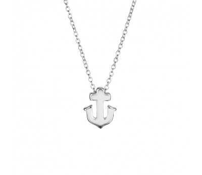 Sterling silver 3D anchor pendant necklace N231