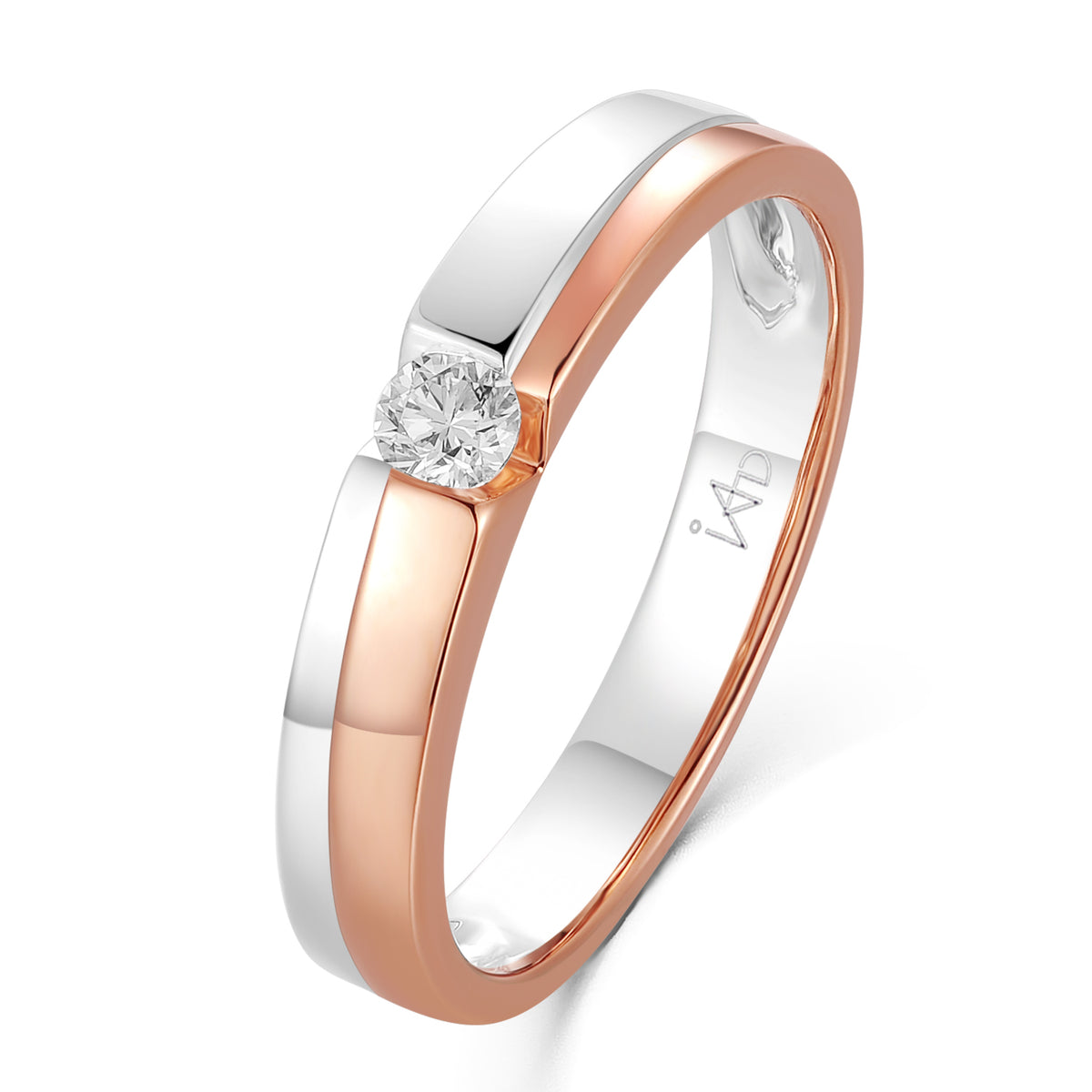 18K White Rose Gold Diamond Ring