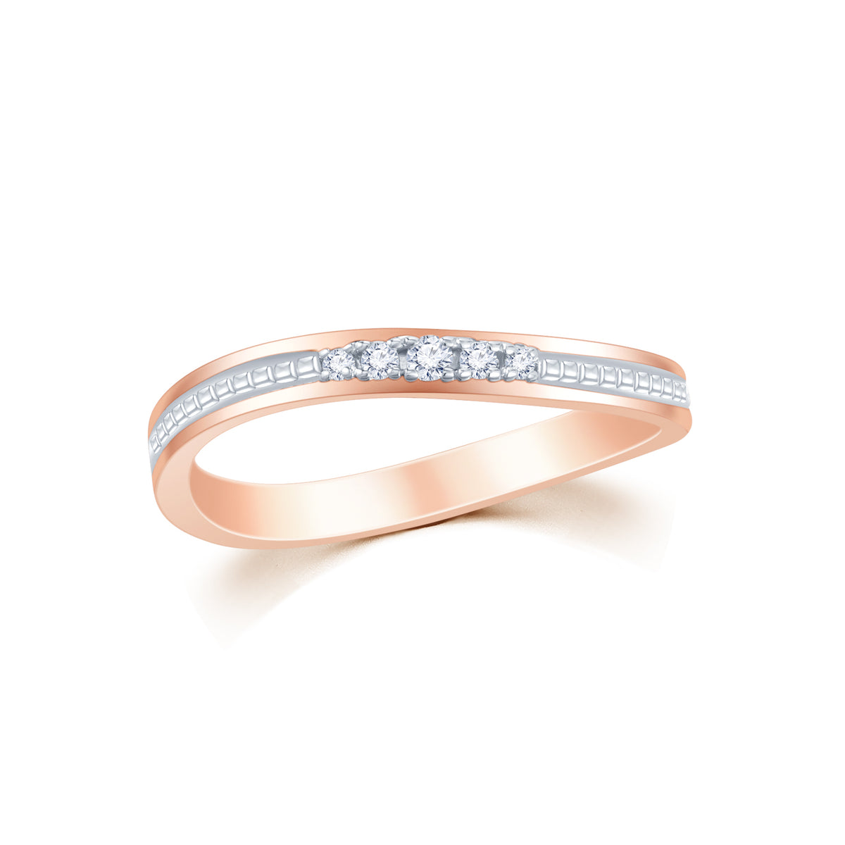 18K Rose Gold Diamond Ladies Ring