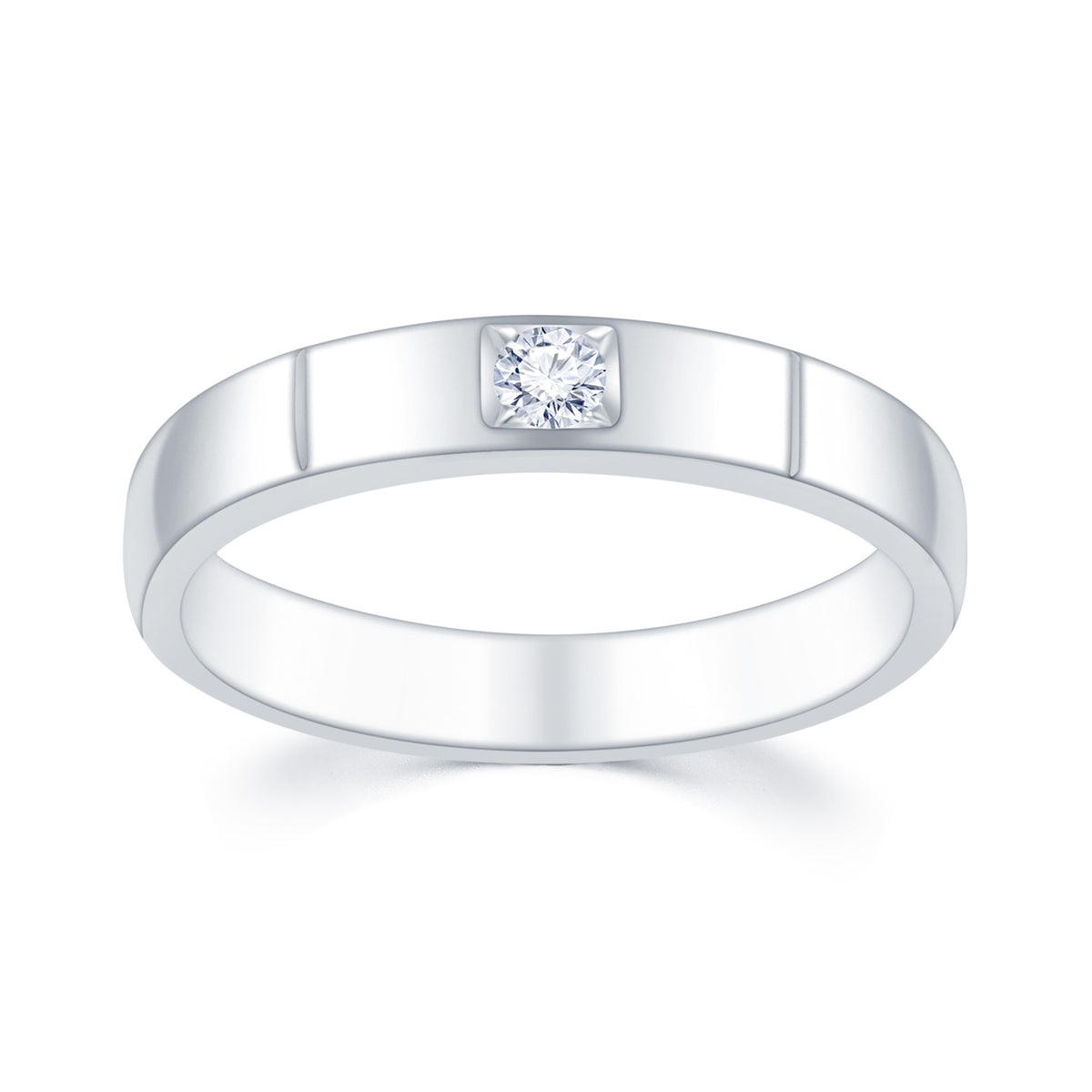 18K White Gold Diamond Men&#39;s Ring