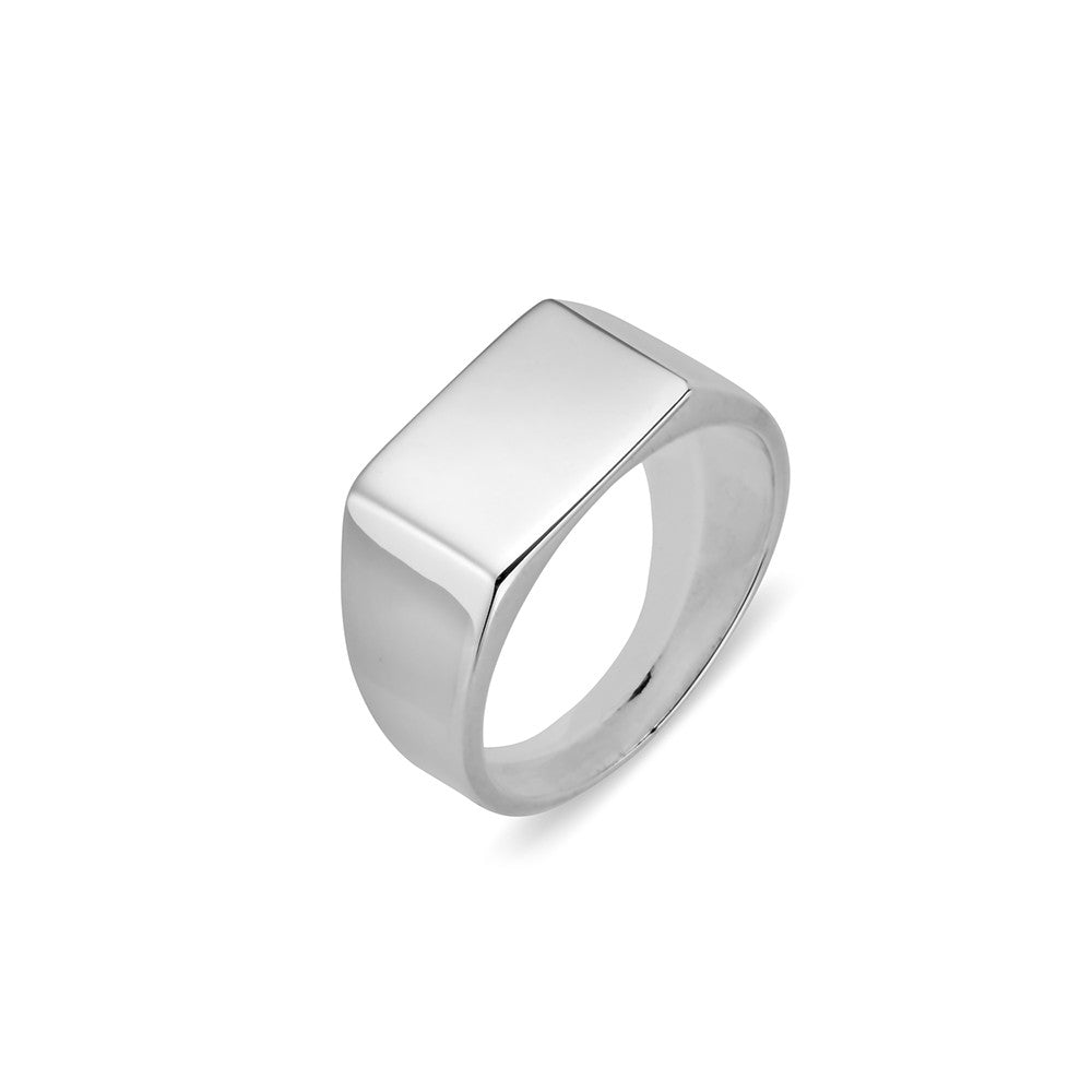 Sterling Silver Signet Men&#39;s Ring R1372S