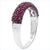 Sterling Silver 1.29ct Ruby Pave Set Ladies Ring US7