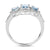 10K White Gold 1.28 Carat Genuine Aquamarine and White Diamond Ring
