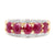 14K Yellow Gold Plated Sterling Silver 1.90cts Ruby & White Topaz Ring