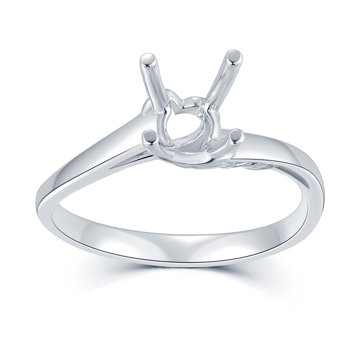 18K White Gold 4 Claw Mounting for 0.80-1ct diamond