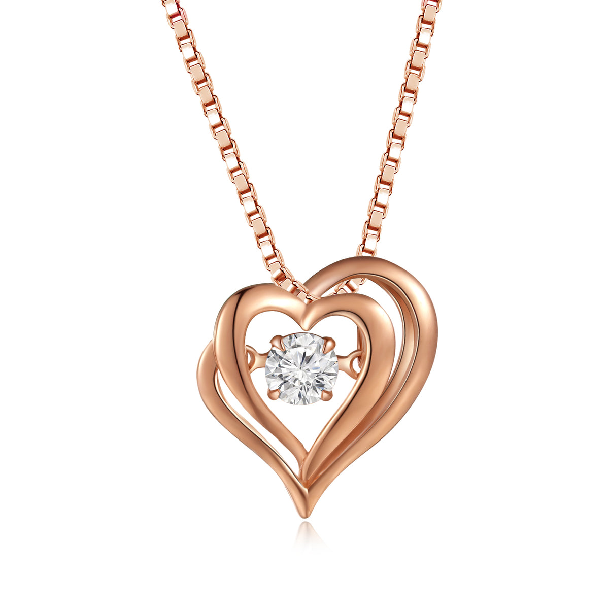 18K Rose Gold Diamond Pendant