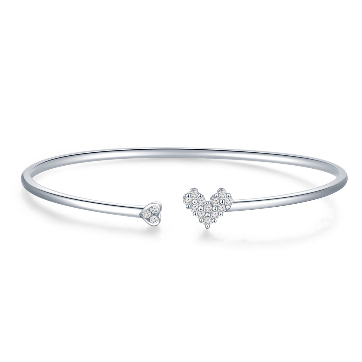 18K White Gold Diamond Bangle