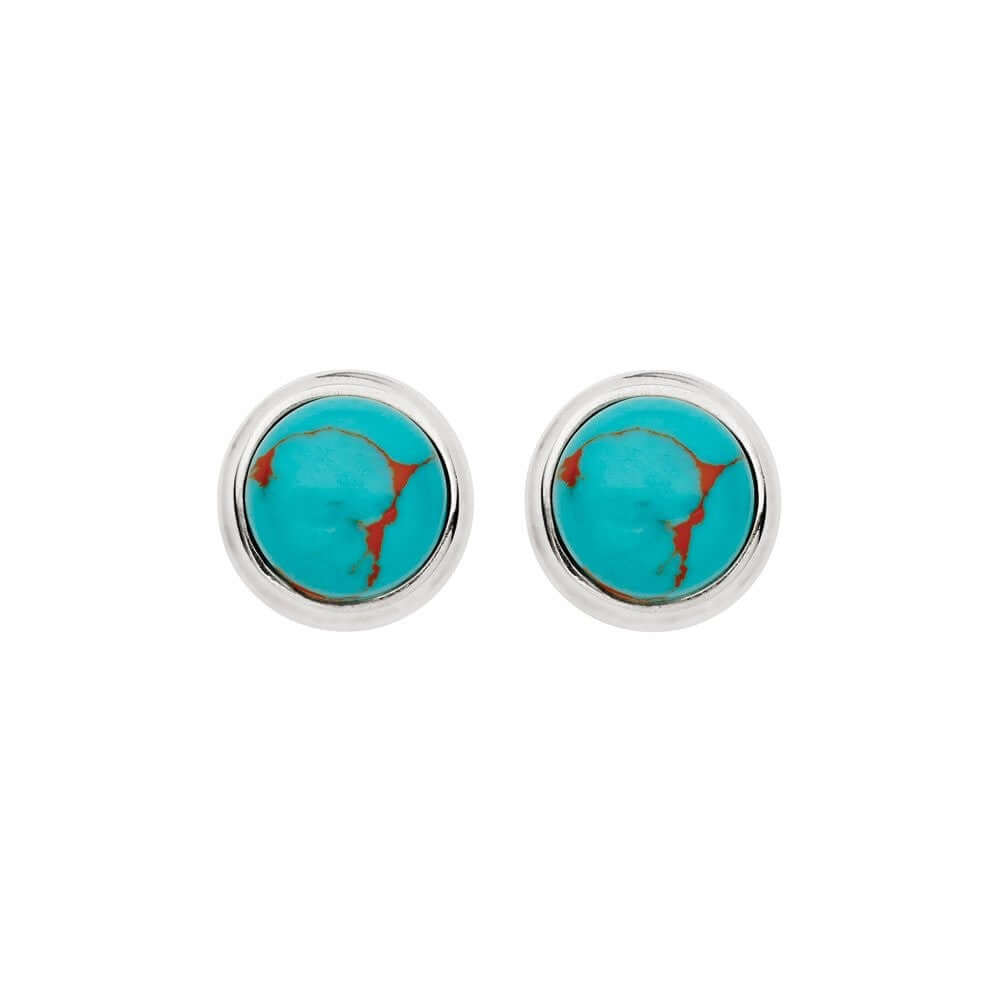 Sterling Silver Turquoise Stud Earrings SE126