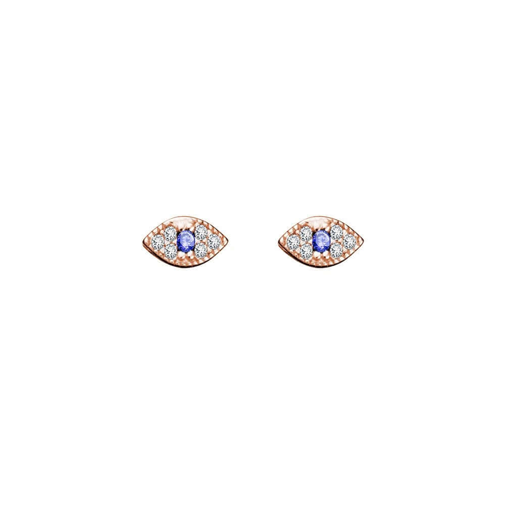Sterling silver evil eye stud SE349RG