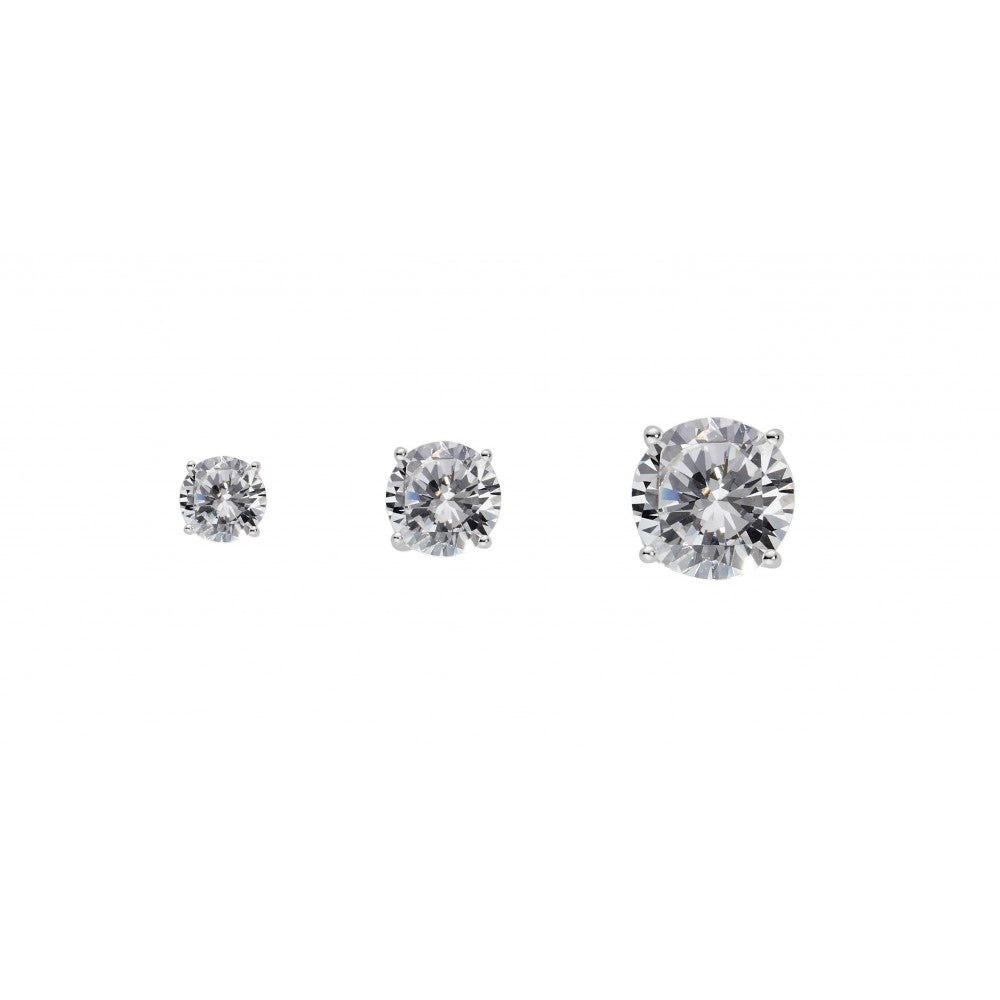 Sterling Silver 5mm Cubic Zirconia Studs