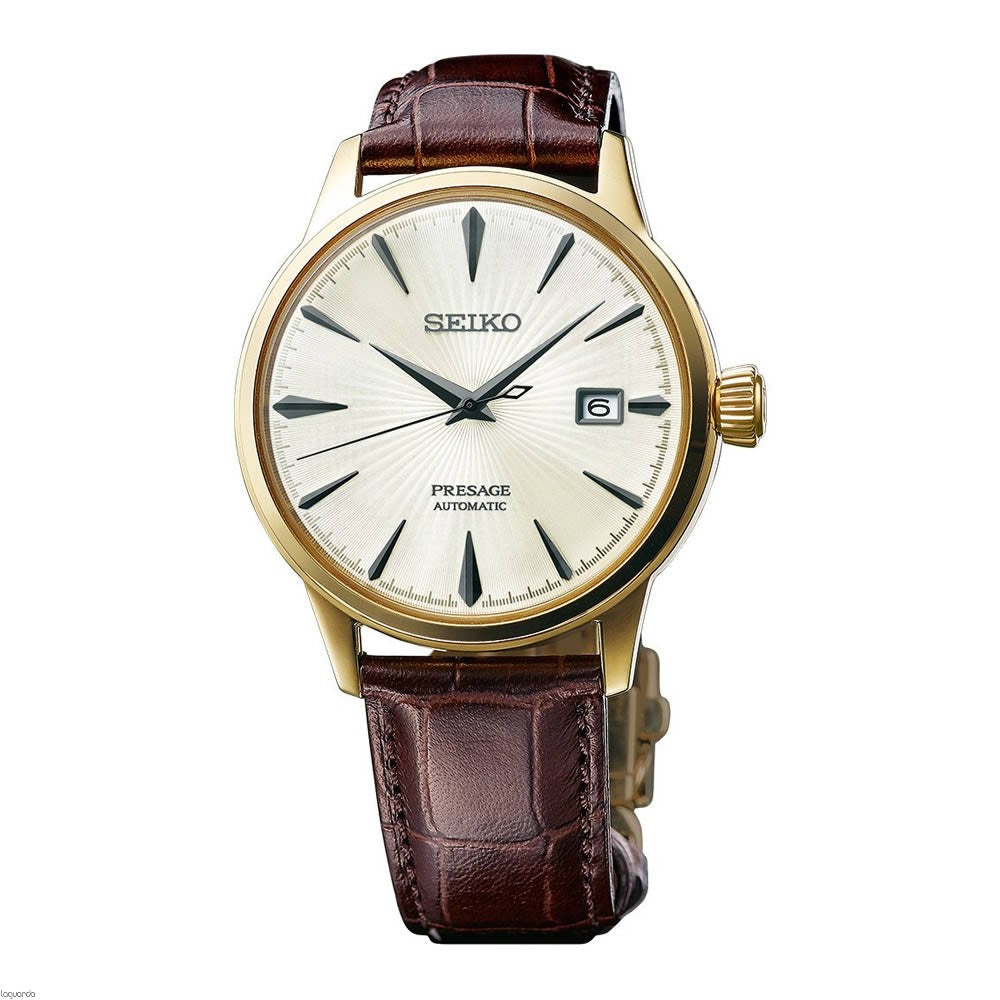 SEIKO Presage Automatic Brown Leather Watch SRPB44J1 (Japan Made)
