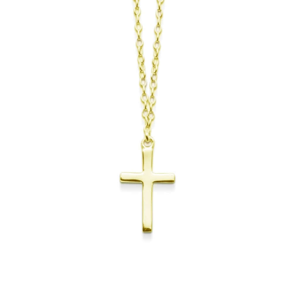 Sterling Silver Cross Gold Plated Necklace TTN71