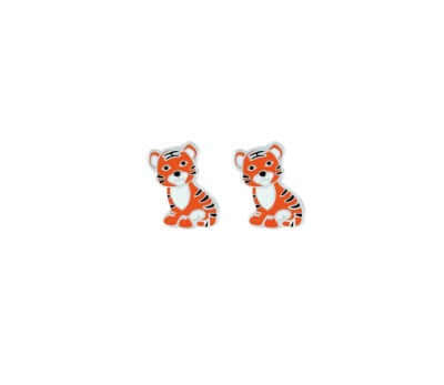 Tiny Treasures Sterling Silver tiger cub childrens stud TTSE41